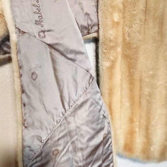 Vintage Genuine EMBA Diadem Natural Pale Brown Mutation Mink Fur Stole Wrap EUC - Picture 9 of 16